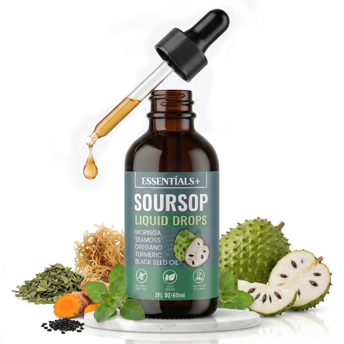 Organic Soursop Liquid Drops 60ml
