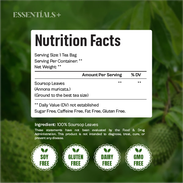 Organic Soursop Tea Bags - 50 Count