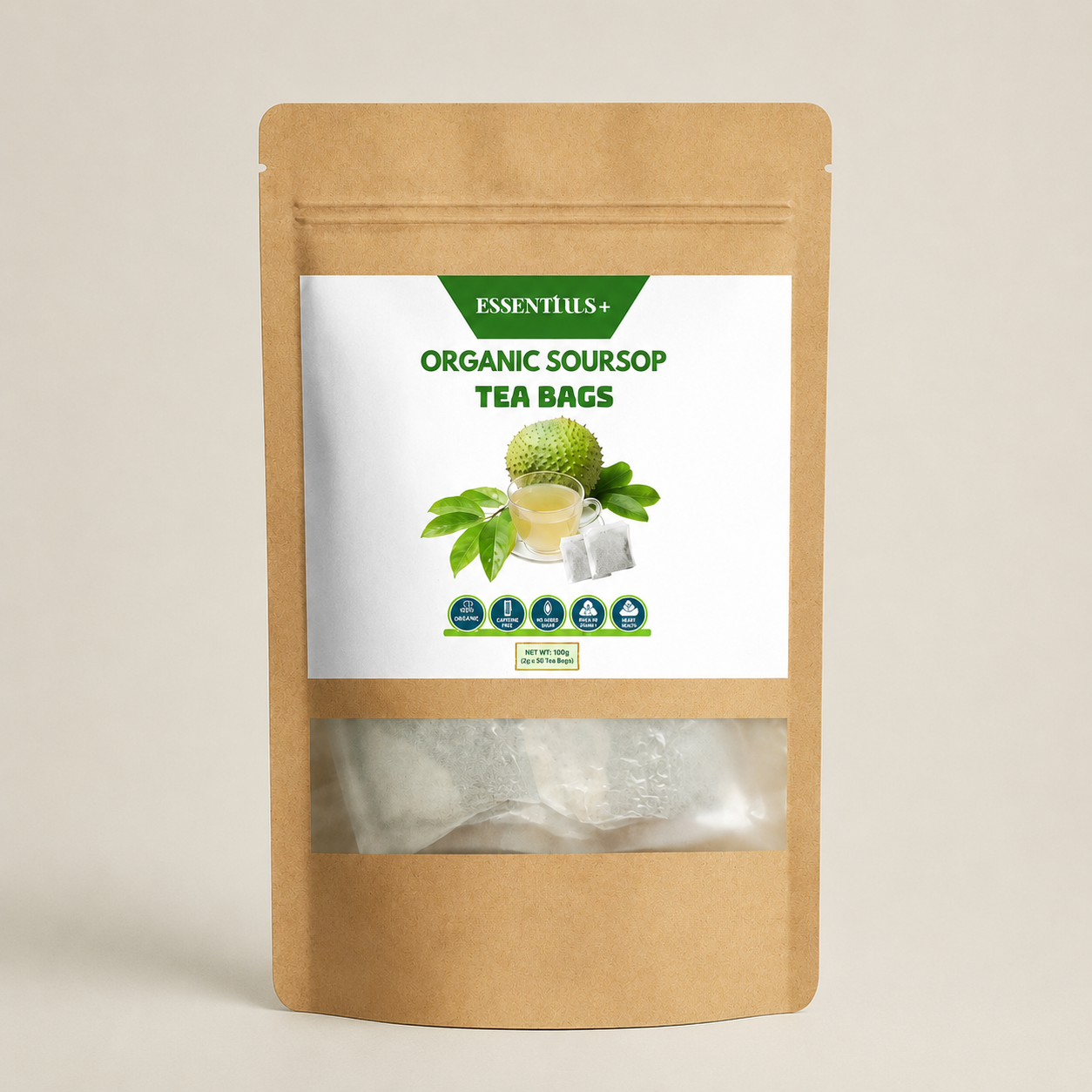 Organic Soursop Tea Bags - 50 Count