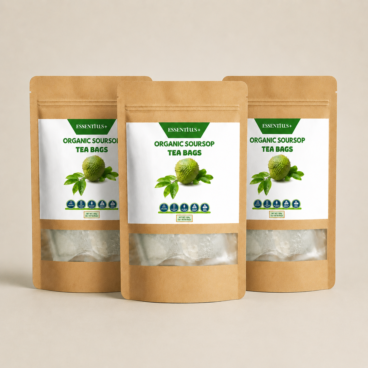 Organic Soursop Tea Bags - 50 Count