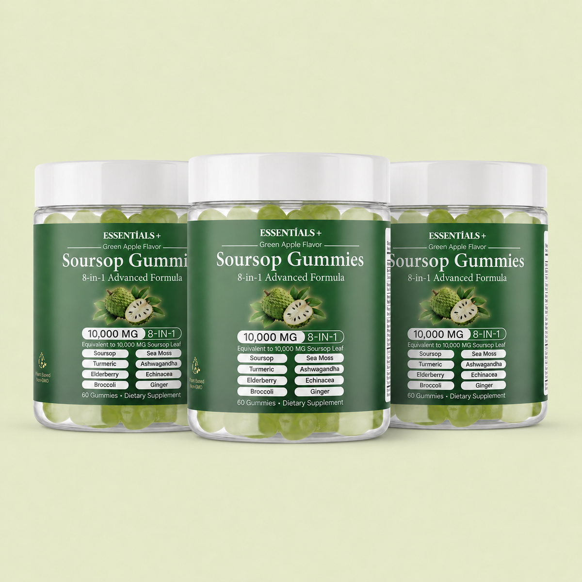 Organic Soursop Gummies 60 Count