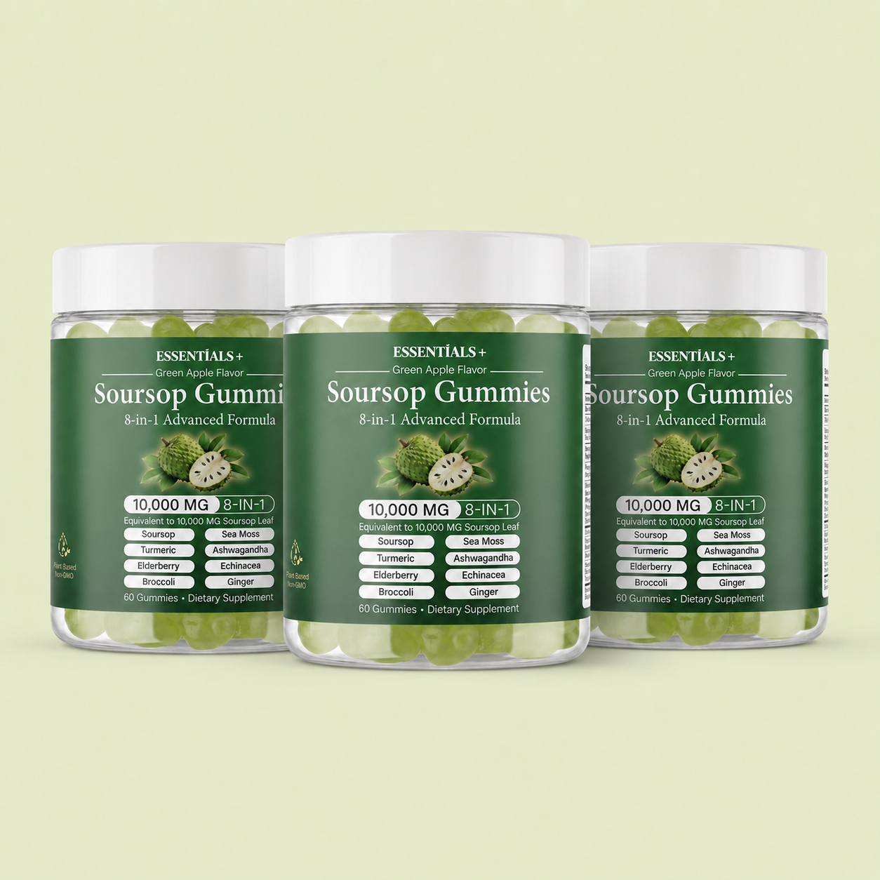 Organic Soursop Gummies 60 Count