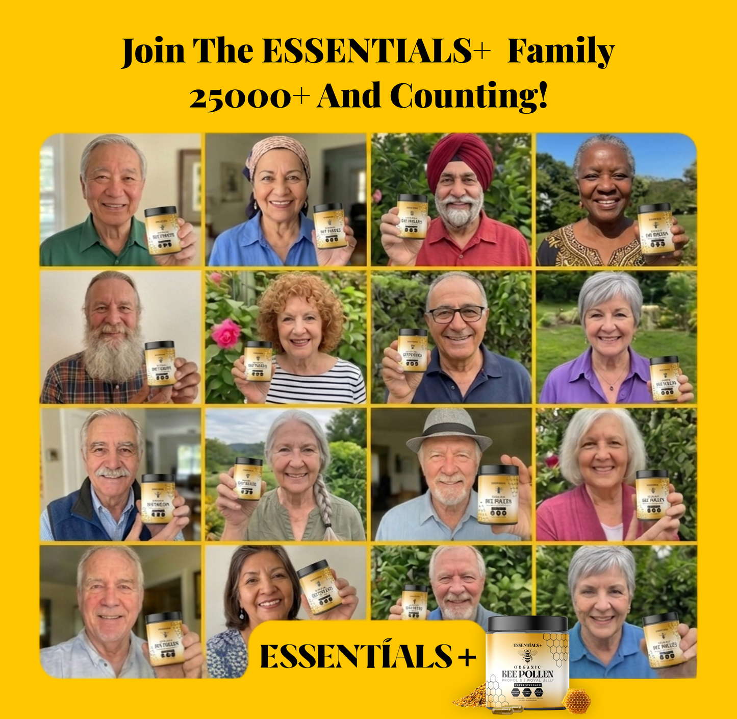 Essentials+ Bee Pollen Capsules 50 Count
